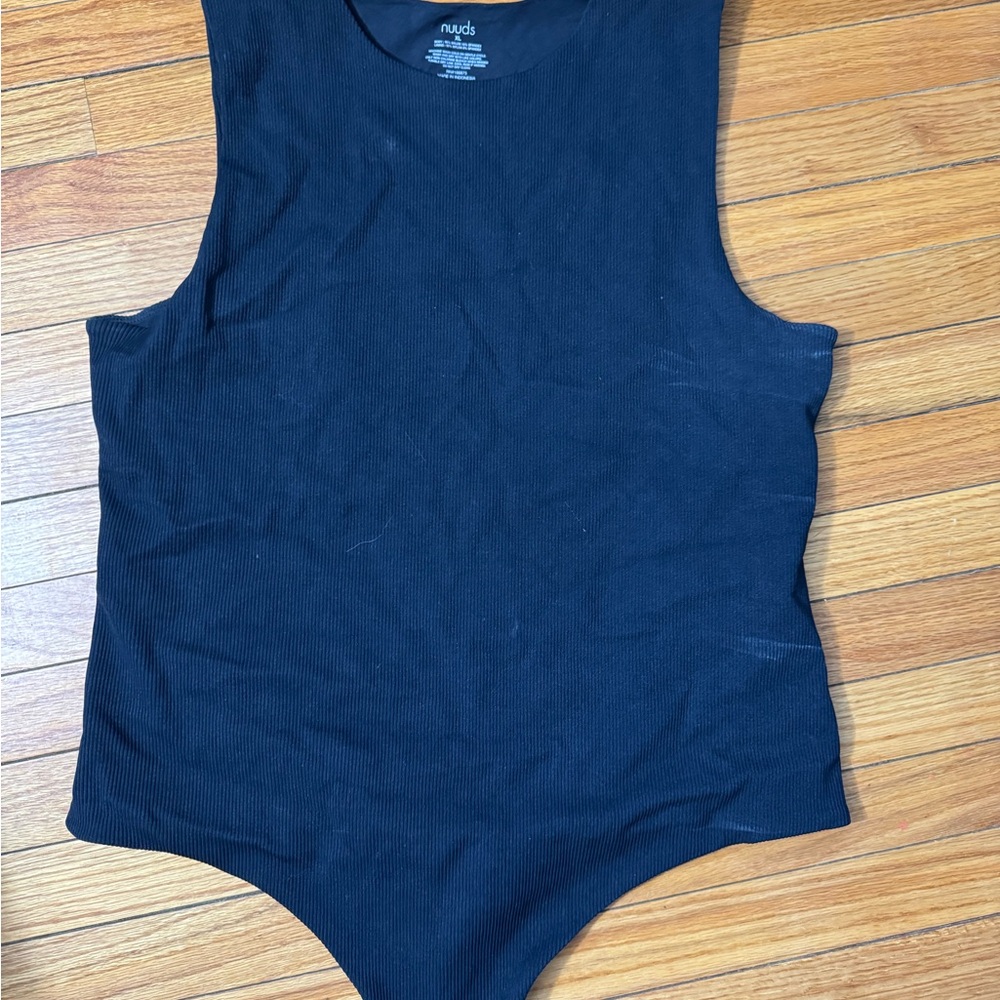 Nuuds Black Sleeveless Bodysuit